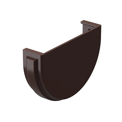 Заглушка желоба водостока Дёке Premium RAL 8017 Коричневый Шоколад