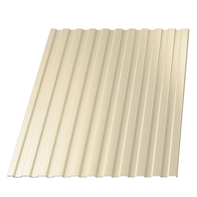 Профнастил (профлист) С-8 RAL1015 Слоновая Кость ширина 1.19(1,15)м толщина 0.40 эконом