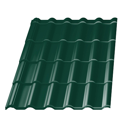 Металлочерепица Банга RAL6005 Зеленый Мох 0,45мм фото Центр Металлокровли