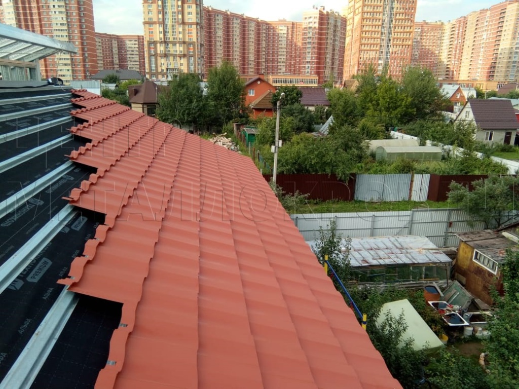 Металлочерепица Геркулес 8004 терракотовый Стальной Бархат от Центра Металокровли в Ростове-на-Дону