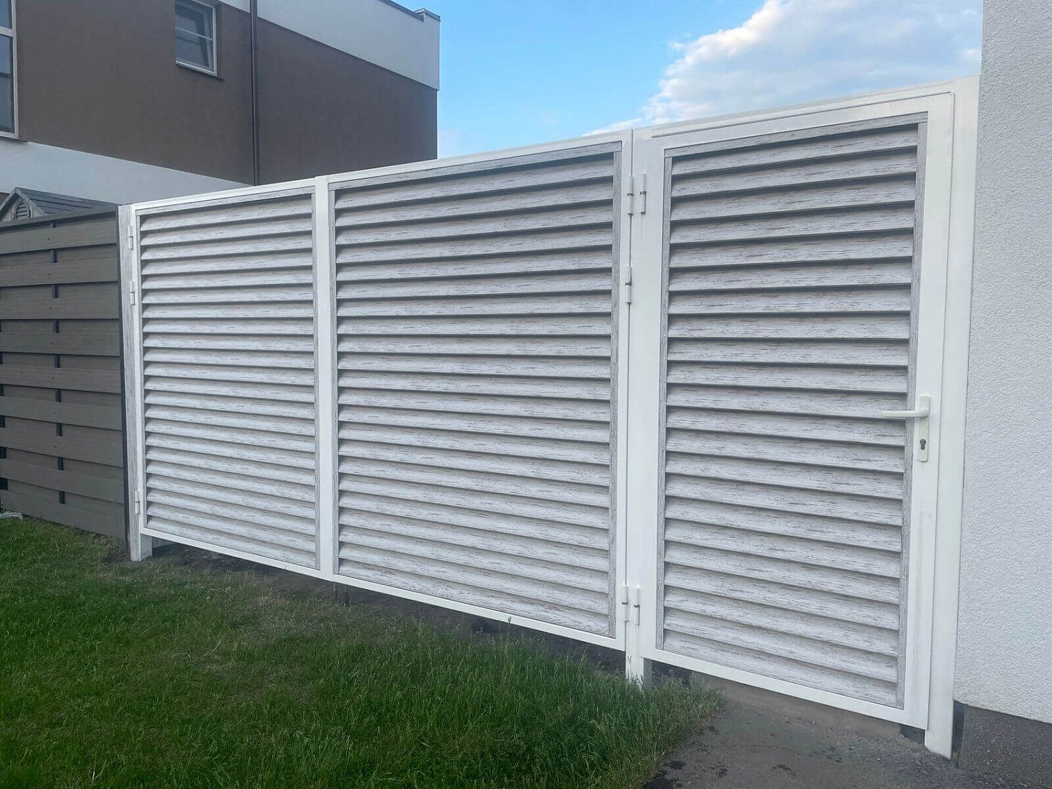 Ламели еврожалюзи и штакетник фигурный 110мм. 32м Беленый Дуб Printech