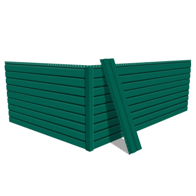 Фото сайдинга металлического (металлосайдинга) Корабельная доска RAL6026 Опал для фасада дома