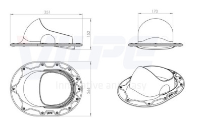 732566 Проходной элемент CLASSIC (зеленый) чертеж